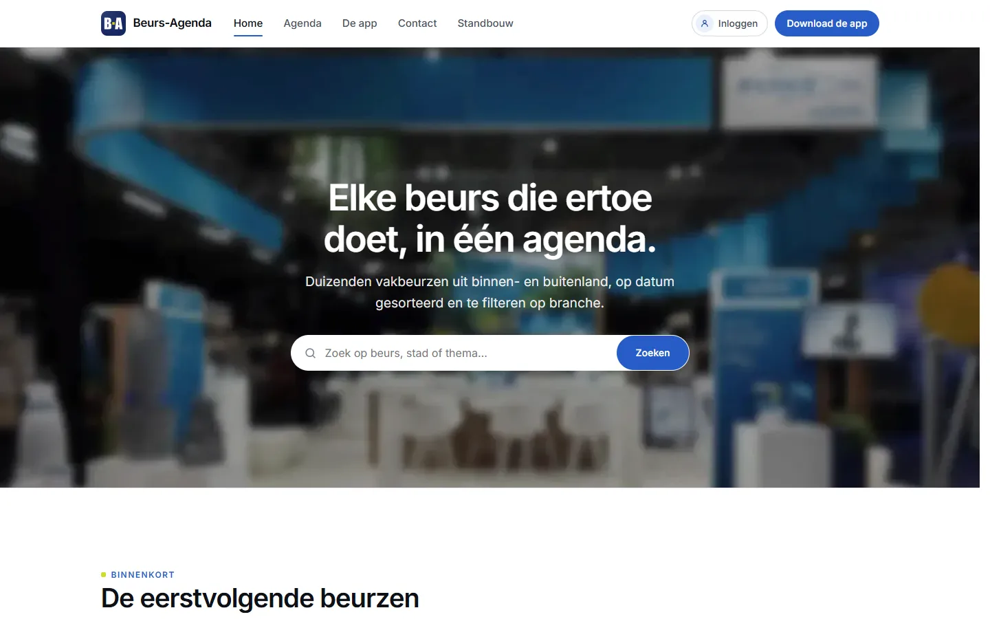 Beurs Agenda: Every trade fair worth visiting, in one searchable agenda.