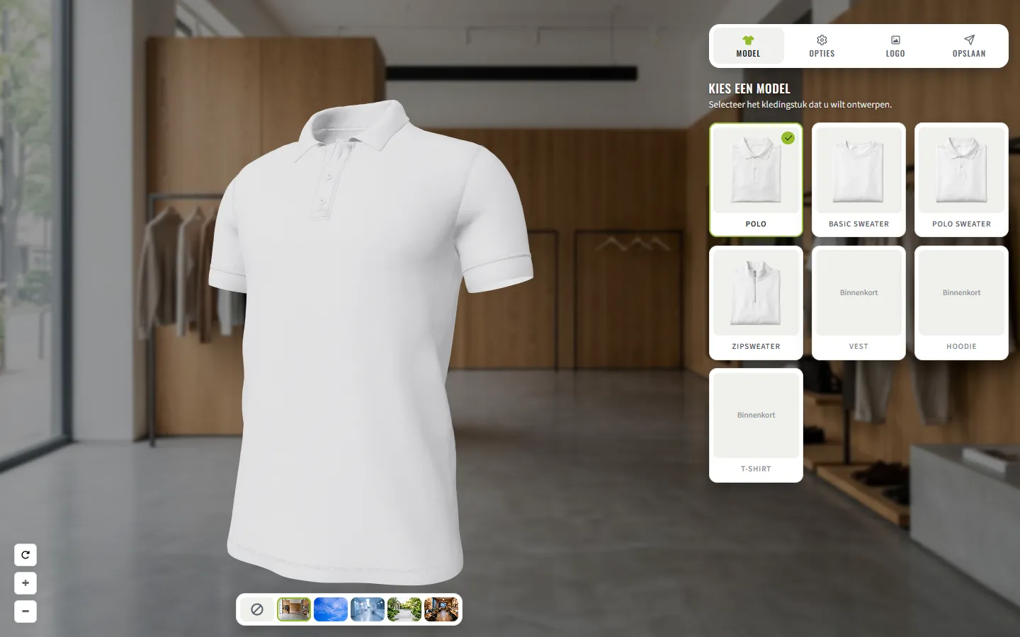 Cut & Create: Pick a garment, change its colours and materials on a live 3D model, and send the design.