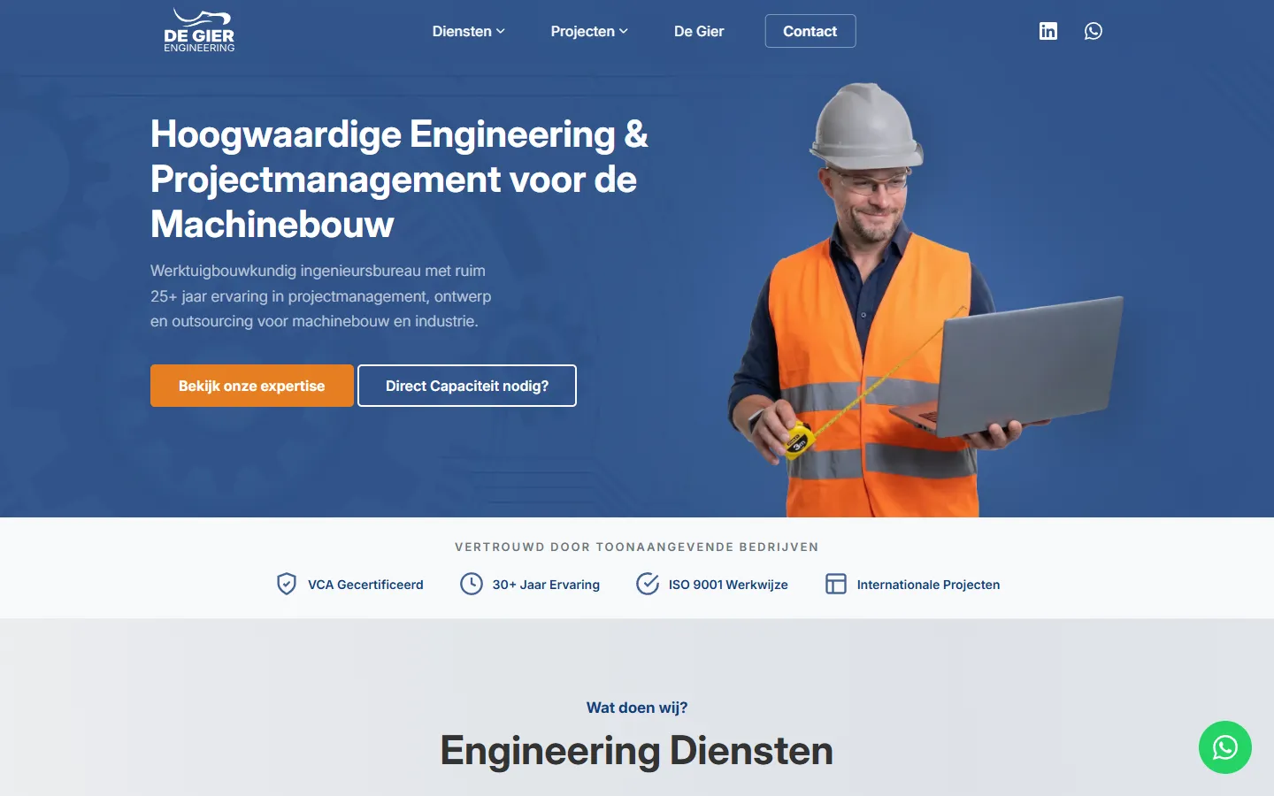 De Gier Engineering: The site of a mechanical engineering firm with 25+ years in machine building.